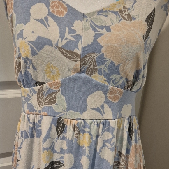 Torrid Blue Floral Midi Dress - Picture 2 of 3
